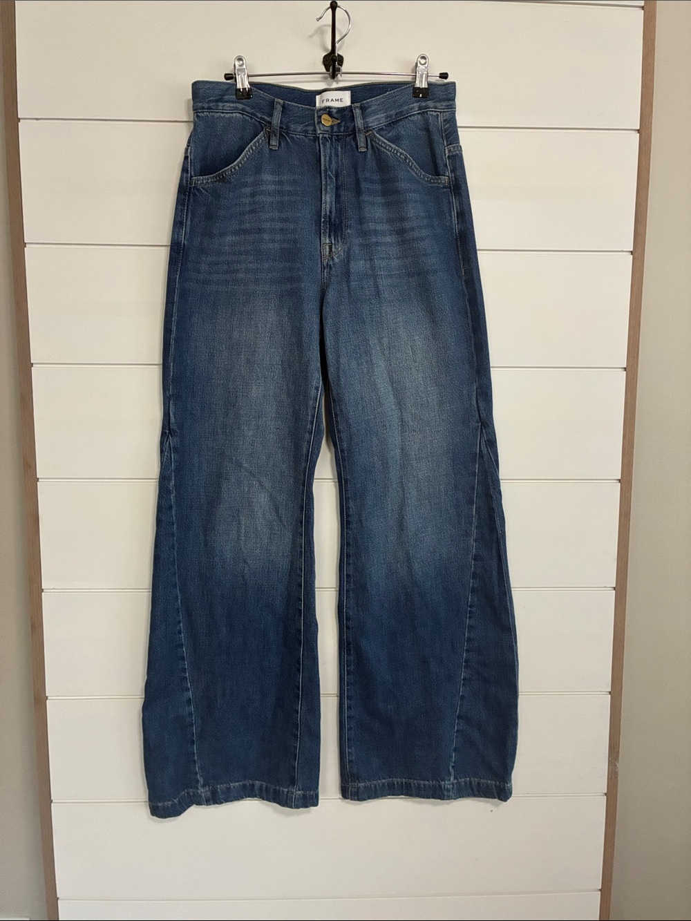 Frame Le Baggy Palazzo Wide Leg Jeans 26 - Picture 10 of 12